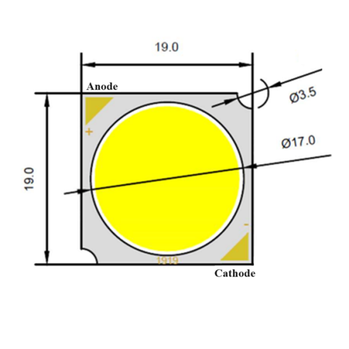 High CRI LED COB - 3000K/4000K/6000K, 300mA, 15W/20W/30W